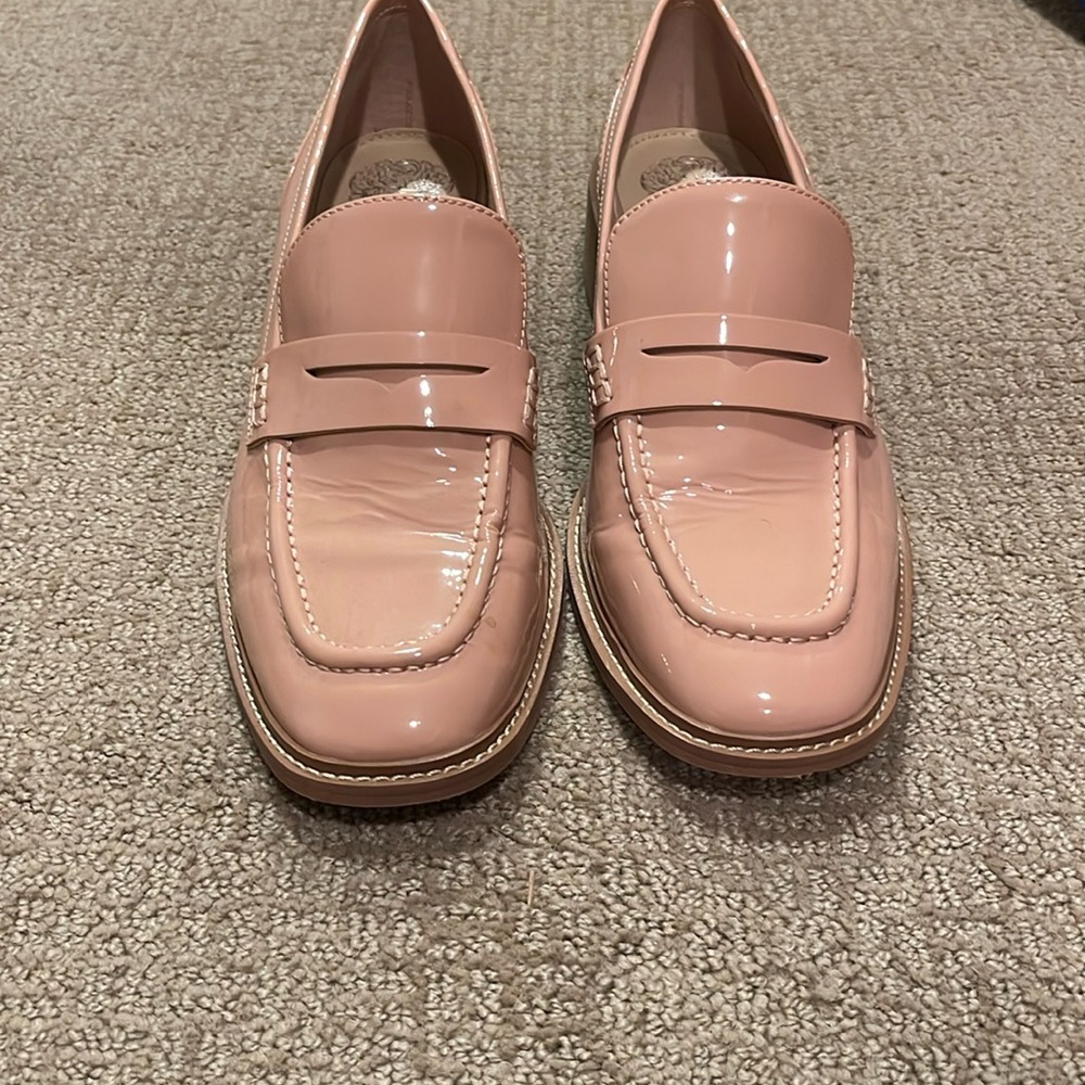 Vince Camuto Pink Patent Leather Penny Loafers